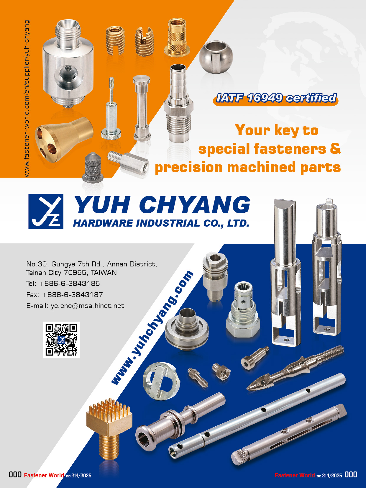 YUH CHYANG HARDWARE INDUSTRIAL CO., LTD.  , Manufacturer of Special Fasteners & Precision Machined Parts , Cnc Machining Parts