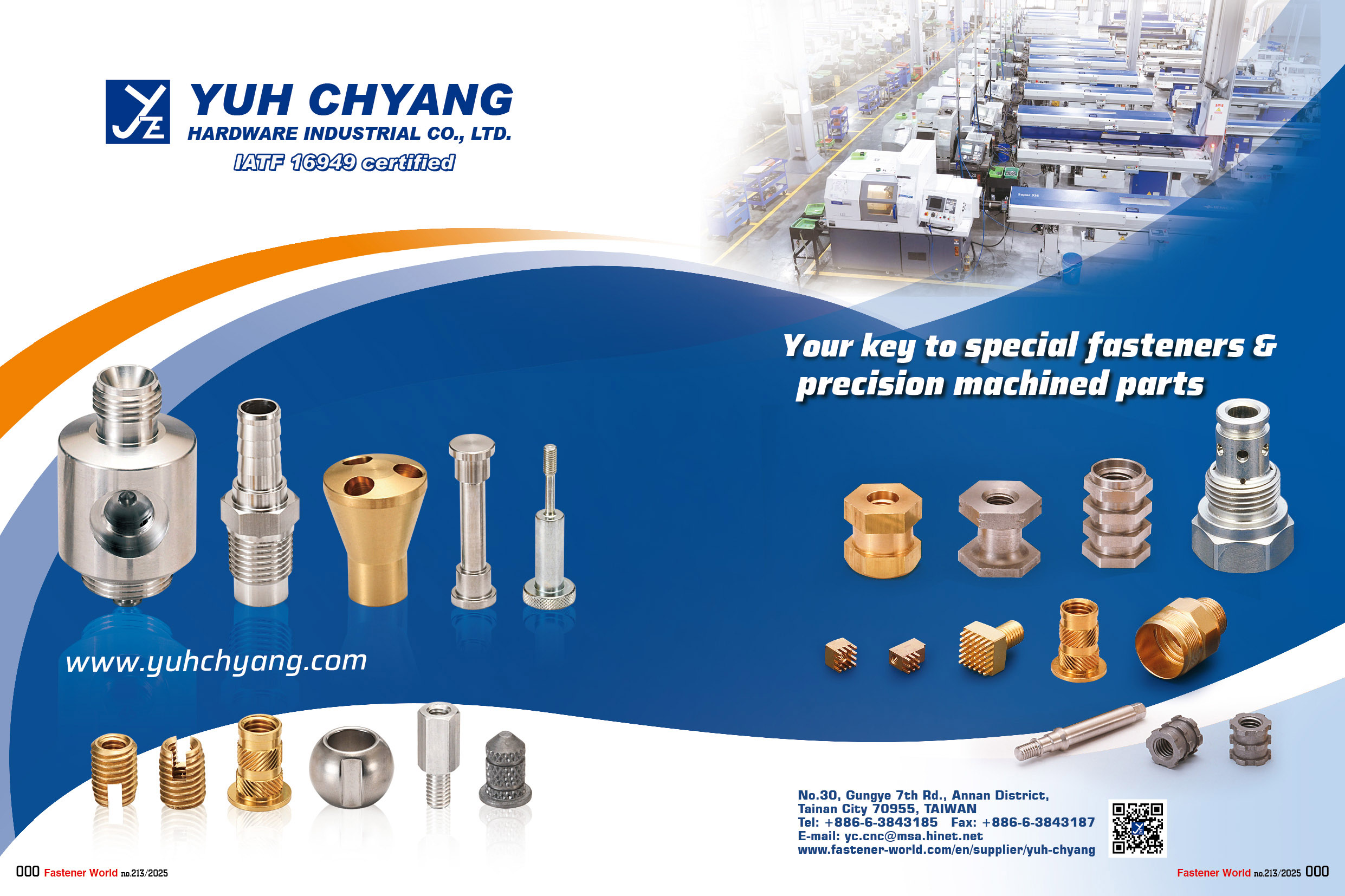 YUH CHYANG HARDWARE INDUSTRIAL CO., LTD.  , Manufacturer of Special Fasteners & Precision Machined Parts , Cnc Machining Parts
